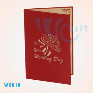 Carte de vœux popup 3D de mariage fait à la main, meilleure vente de style artisanal en papier créatif pour utilisation en souvenir - Product Image 3