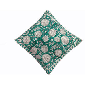 Funda de almohada de algodón con estampado de bloque de mano para el hogar, fundas de almohada artísticas decorativas - Product Image 2