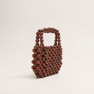 <b>Vintage</b> Wooden Beads <b>Bag</b> With Handle - Product Image 3