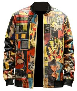 ขายส่งซาติน Custom Mens Bomber แจ็คเก็ตออกแบบที่กำหนดเองระเหิดเสื้อแจ็คเก็ต - Product Image 4
