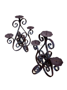 <b>7</b> Tealight Glass Cup Antique <b>Iron</b> Wall Sconces for Home Decoration - Product Image 5