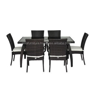 Muebles de mimbre para restaurante, mesas y sillas de comedor - Product Image 2