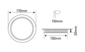 Panneau lumineux LED réglable, interrupteur variateur de lumière - Product Image 5