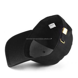 100% Cotton Plain Baseball Cap Custom Logo High Quality 6 Panels Dobby Oxford Velour Herringbone Sporty Image Hand Embroidery - Product Image 3