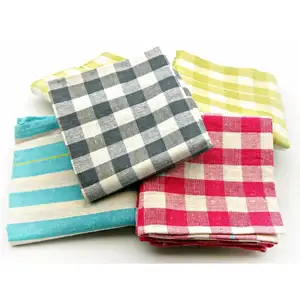 Check Design Cotton Tea Towels Professional Customized Design Tea Towel Water Absorbent Tea Towel Exporter in India.