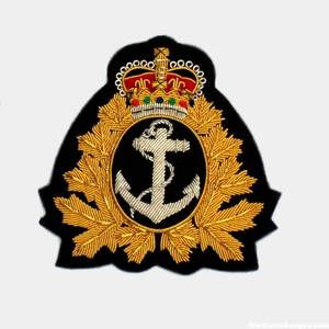 Customizable Magnetic <b>Sew</b>-On Insignia Factory Price Custom Embroidered Canadian Hat Badge with Custom Logo Fabric <b>Material</b> - Product Image 1