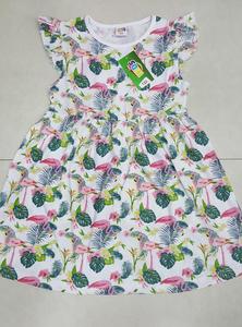 Новейшие дизайнерские брендовые этикетки без рукавов, Детская готовая одежда для девочек, хлопковое однотонное платье с принтом до колен - Product Image 2