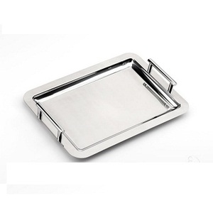 Plateau métallique décoratif de service en acier inoxydable, couleur dorée ou argentée, accessoire de cuisine - Product Image 3