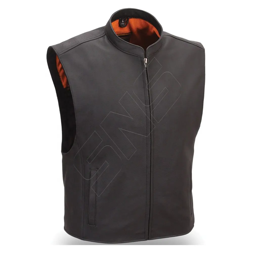 Stile caldo da uomo per motociclisti Club in vera pelle giacca in vita di alta qualità in vera pelle Street Bike su misura elegante con il miglior Design
