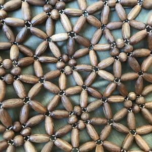 Sac à main vintage avec perles en bois et fermeture à glissière double poignées/sangles - Product Image 6