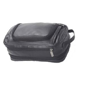 Sac cosmétique de toilette en cuir PU noir sac cosmétique en gros/sac cosmétique PU - Product Image 1