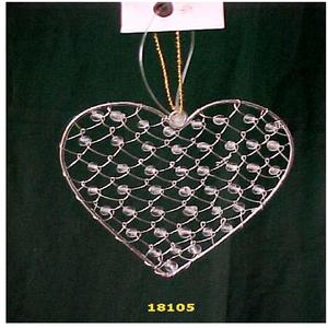 Cuentas de Navidad con forma de corazón hechas a mano - Product Image 2