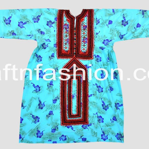 Haut/Kurta ethnique tribal balouchi - Haut vintage brodé à la main Kuchi - Mode balouchi Robe longue ethnique - Product Image 2