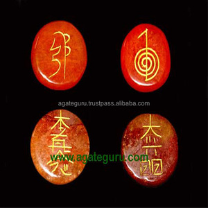 Ensemble de disques Reiki en cornaline rouge, vente en gros, pierre de guérison naturelle pour la méditation et l'énergie Positive, pierre précieuse de guérison - Product Image 1