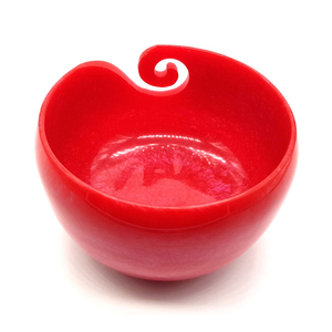 Handmade Red <b>Ceramic</b> <b>Yarn</b> <b>Bowl</b> 6x3.50 Inch Resin Crochet Organizer for Knitting and Needlework Storage for <b>Yarns</b> Management - Product Image 1