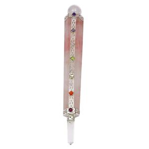 Bâton de guérison en pierre naturelle, cristal de quartz rose, bâton de guérison Reiki, cristal de guérison, pierres précieuses, vente en gros - Product Image 4