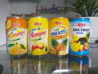 Hoogwaardige 330ml aluminium fles verse sinaasappel-passievrucht-mango puree mix vruchtensap uit Vietnam voor de gezondheid
