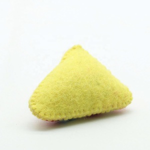 Juguetes ecológicos para masticar mascotas, rebanada de Pizza de fieltro para mujeres calificadas, hecha de lana de Nueva Zelanda, juguetes únicos para gatos de Nepal - Product Image 4