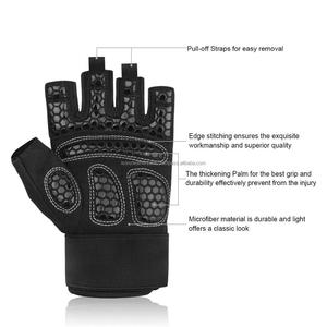 Guantes deportivos de microfibra de medio Dedo de calidad superior unisex cuero transpirable para levantamiento de pesas y ciclismo para equipo de gimnasio - Product Image 2