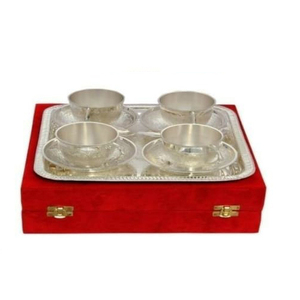 Juego de servir de pastel de boda Chapado en cristal y plata - Product Image 1