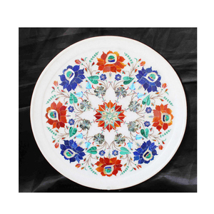 Plaques de marbre blanc design incrusté - Product Image 1