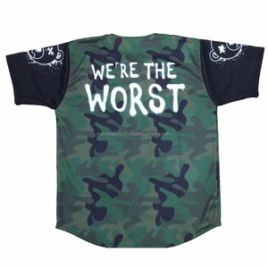 Maillot de baseball personnalisé entièrement boutonné, 100 % polyester, respirant et léger, sublimation intégrale - Product Image 2