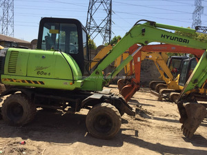 รถขุดไฮดรอลิกแบบล้อ Hyundai Robex 60w-5, รถขุดขนาดเล็กแบบล้อ Hyundai 60 - Product Image 3