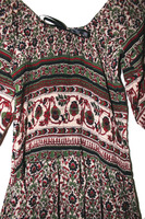Busana Afrika Rayon India Vestir Gypsy Blus Etnik Boho Retro Hippie Gaun Musim Panas Wanita Ukuran Besar Katun