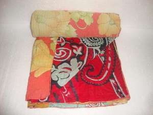 Venta al por mayor Colcha Ropa de cama Edredón Vintage Kantha Reversible Throw Patchwork Algodón Étnico Hecho a mano Manta Bohemio Edredón - Product Image 2