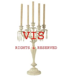 เชิงเทียนอลูมิเนียมสีดำสำหรับตกแต่งโต๊ะงานแต่งงาน 5 แขน งานแฮนด์เมด พร้อมตัวเลือกสลักชื่อเจ้าบ่าวเจ้าสาว - Product Image 3