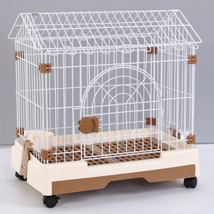 Tiroir en PP pour chien, structure métallique en aluminium, pratique à nettoyer, Durable, Cage pour animaux de compagnie, avec roulettes, - Product Image 5