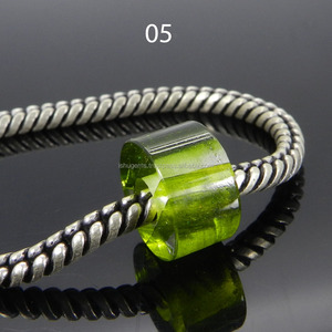Llanta lisa de 14x8x5mm, piedra preciosa china de cuarzo verde rutilo, cuentas de agujero grande, IG0141 - Product Image 5