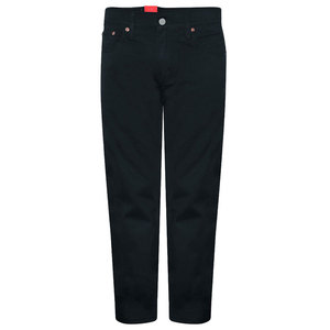 Pantalones vaqueros informales de motorista de cintura alta para hombre, estilo recto, lavado ligero, patrón sólido, ajustado, elástico, desgastado, gran valor - Product Image 2