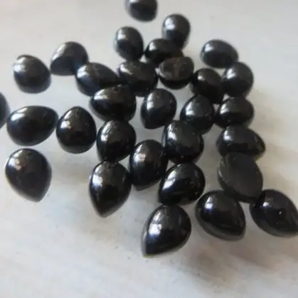 7x9mm Natural Black Onyx Pear Flat Back Loose Semi Precious Cabochon Calibrated Gemstone Manufacturer Buy Now at Factory Price