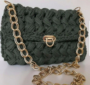 Very Special Style Fashion Handmade Crochet Yarn Bag - Product Image 4