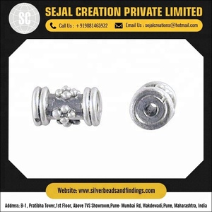 Perles en métal en argent sterling - Product Image 2