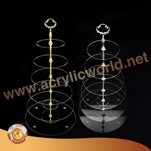 Nuevos productos: Soportes para pasteles de boda de 5 niveles con iluminación, de acrílico y cristal - Product Image 4