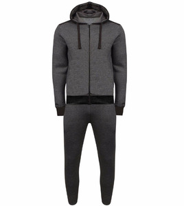 100% chándales personalizados de algodón, ropa deportiva atlética, entrenamiento, dos piezas, cremallera, Color sólido, invierno, Casual, trajes de último diseño - Product Image 2