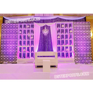 ที่ดีที่สุดงานแต่งงานเวทีเทียนกลับผนังการออกแบบล่าสุดBackstageตกแต่งอินเดียแต่งงานเทียนผนังฉากหลัง - Product Image 1