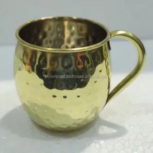 Produit en acier inoxydable personnalisé classique en cuivre pur placage Moscou Mule tasse avec plaqué or avec martelé