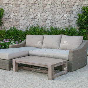 การออกแบบใหม่ PE หวายหวายเฟอร์นิเจอร์กลางแจ้งโซฟารูปตัว L - Product Image 1