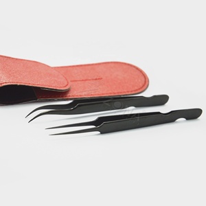 แหนบพลาสม่าสีดำส่วนบุคคลสำหรับต่อขนตาใต้ฉลากส่วนตัว2ชิ้นกระเป๋าแม่เหล็กใช้คิ้วเพิ่มวอลลุ่ม - Product Image 3