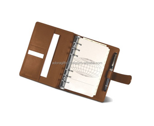 A5ใบหลวมธุรกิจไดอารี่โน๊ตบุ๊คหนัง PU วางแผนจัดตารางปก - Product Image 1