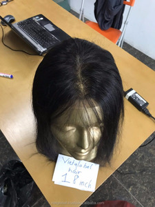 Hot Selling High Quality Remy Vietnam Human Hair Full <b>Lace</b> 20 Inch Customizable Color Straight Capless <b>Black</b> Women Wigs - Product Image 3