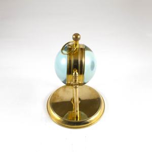 Reloj de bola de mesa de escritorio analógico TimeKeeper náutico de latón de 2 pulgadas con esfera personalizada de alta calidad y superventas con soporte - Product Image 3