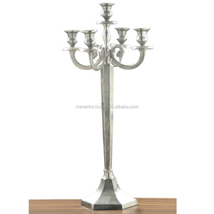 Customized 5 Arms Metal <b>Candelabra</b> Silver Finished Floor <b>Candelabra</b> for Home Wedding and Christmas Decorations - Product Image 5