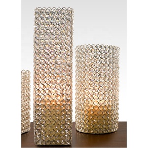 New Gold Tall <b>Crystal</b> Pillar <b>Stand</b> - Product Image 4