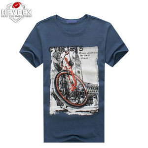 Camisetas estampadas para hombre en diferentes colores Patrón sólido hecho de material de poliéster/algodón - Product Image 6