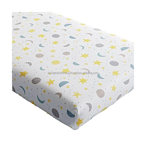 Juego de sábanas de cuna de bebé de algodón orgánico 100% de etiqueta privada - Product Image 1