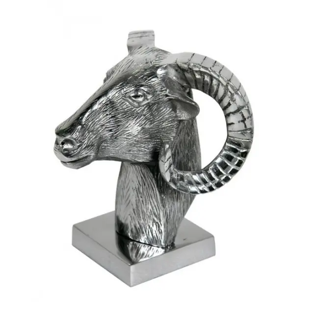Aluminium Goat Head Home Decoration Sculpture